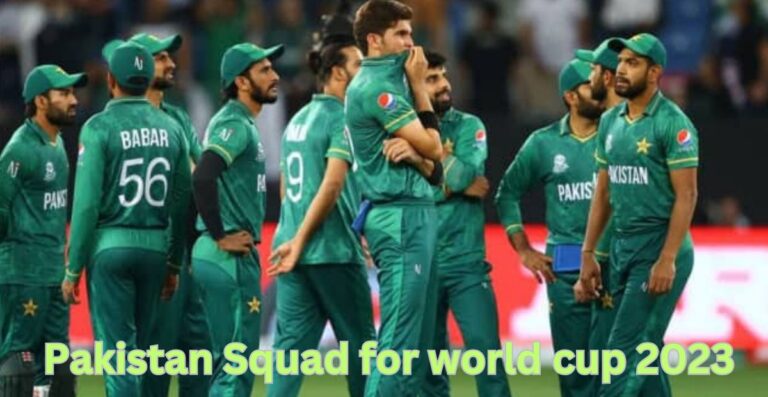 ICC World Cup 2023 Pakistan squad